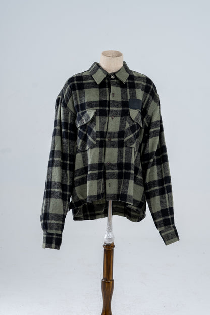 Green Plaid Flannel Shirt