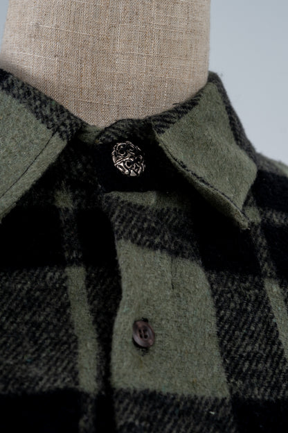 Green Plaid Flannel Shirt