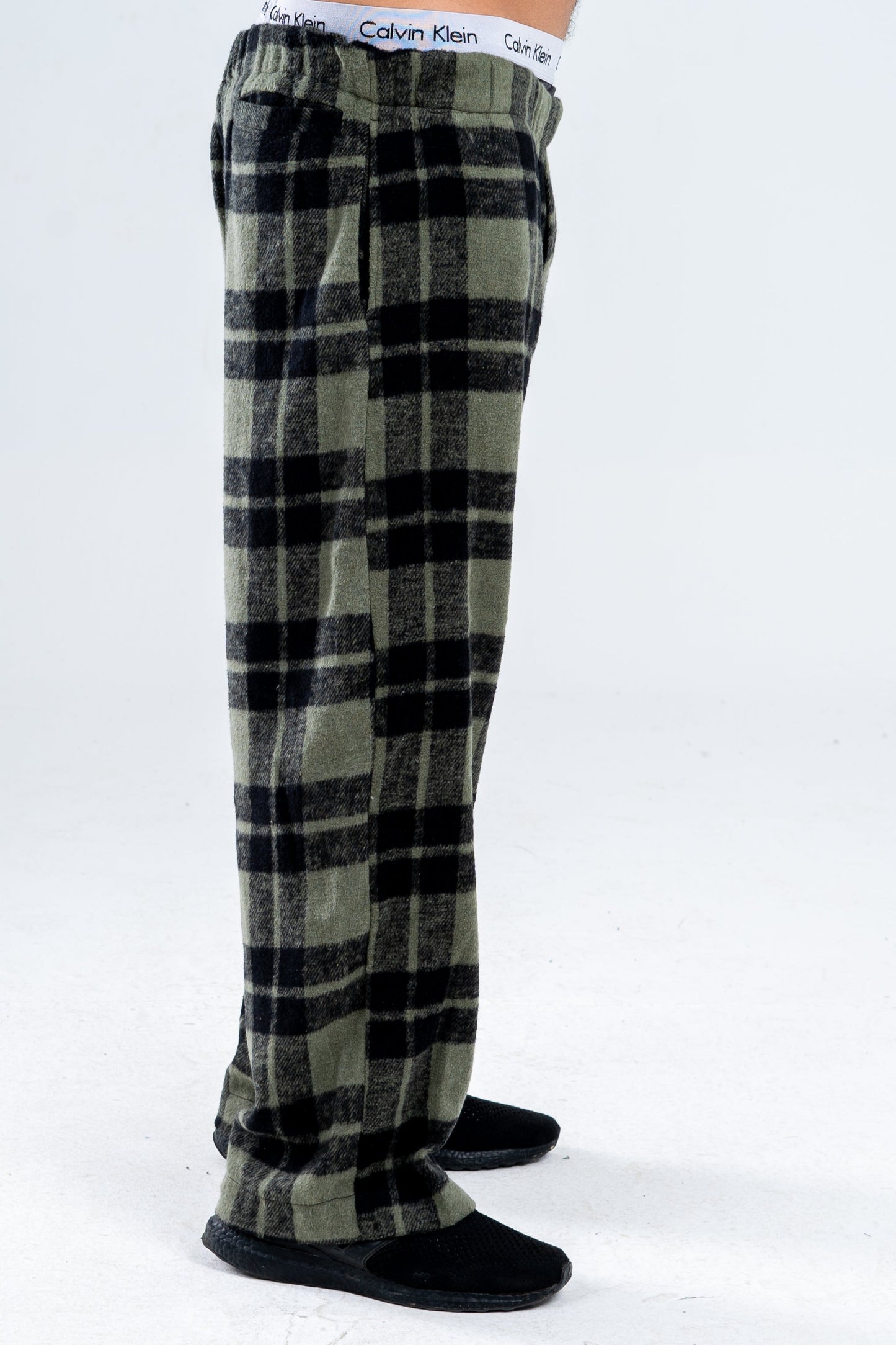 Green/Black Plaid Pants