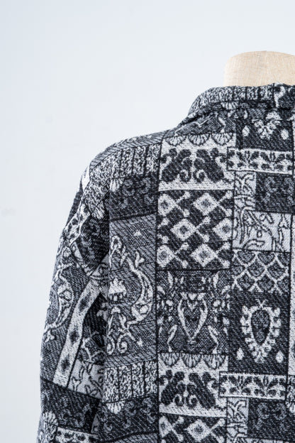 Black Patterned Polo