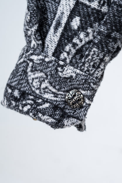 Black/White Patterned Jacquard Shirt