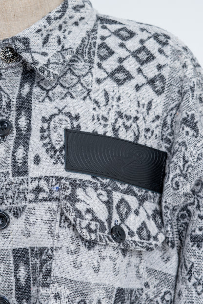 Gray/Black Patterned Jacquard shirt