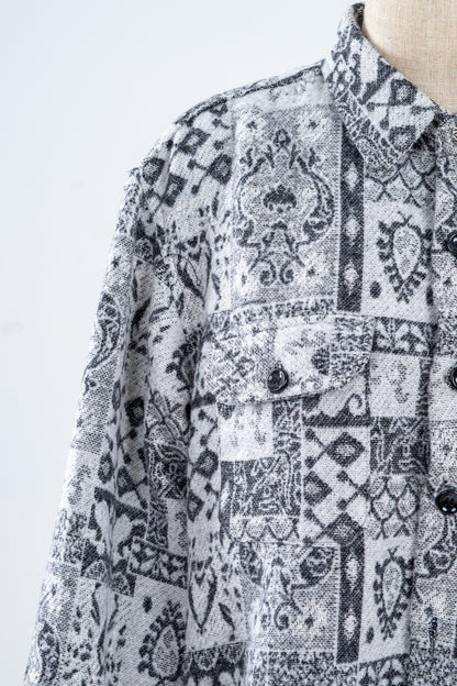 Gray/Black Patterned Jacquard shirt