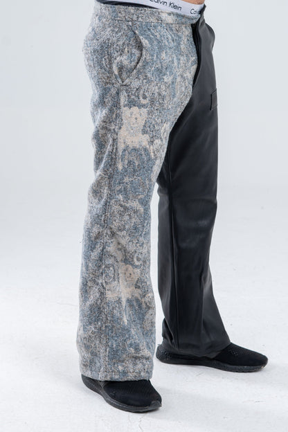 Genuine leather and Alexandra Jacquard Pants