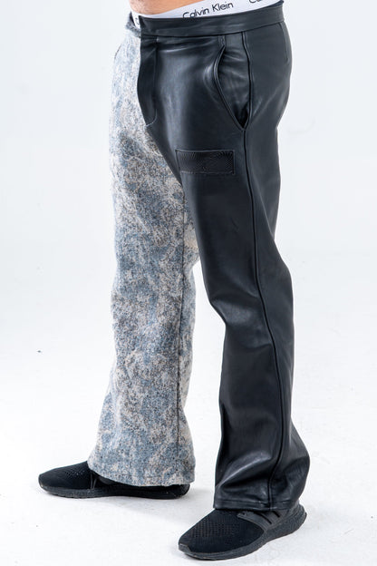 Genuine leather and Alexandra Jacquard Pants