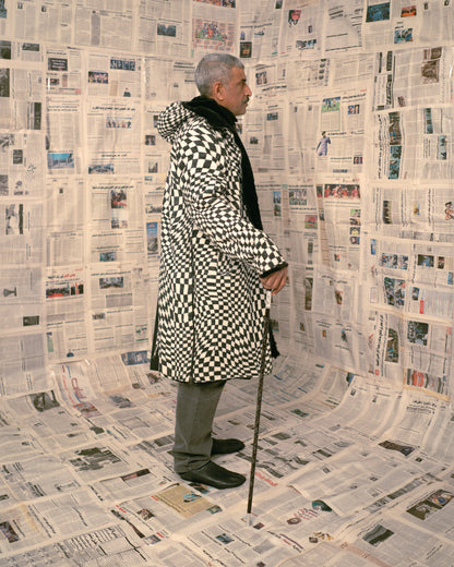 Checkered Fur Adjustable coat