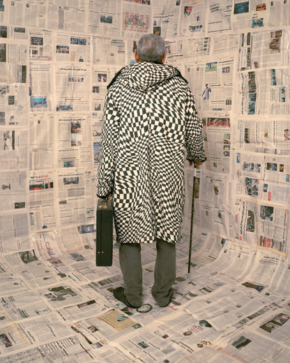 Checkered Fur Adjustable coat