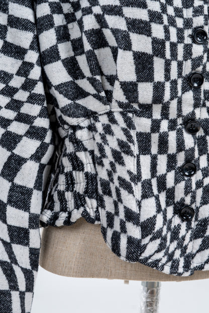 Cropped Checkered Shirt