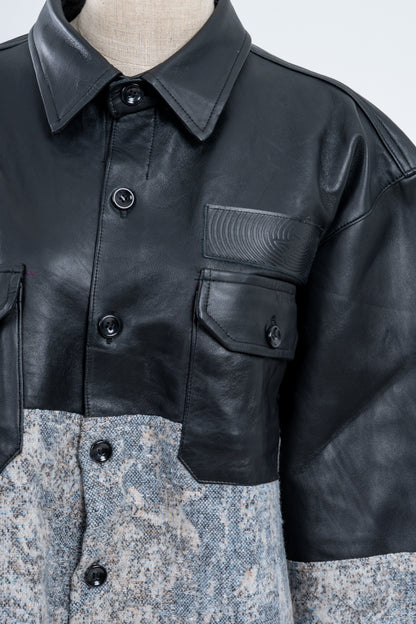 Genuine Leather Alexandra Jacquard shirt