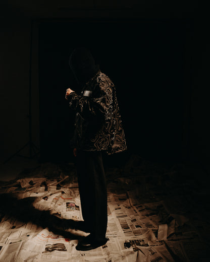 Patterned Leather shirt
