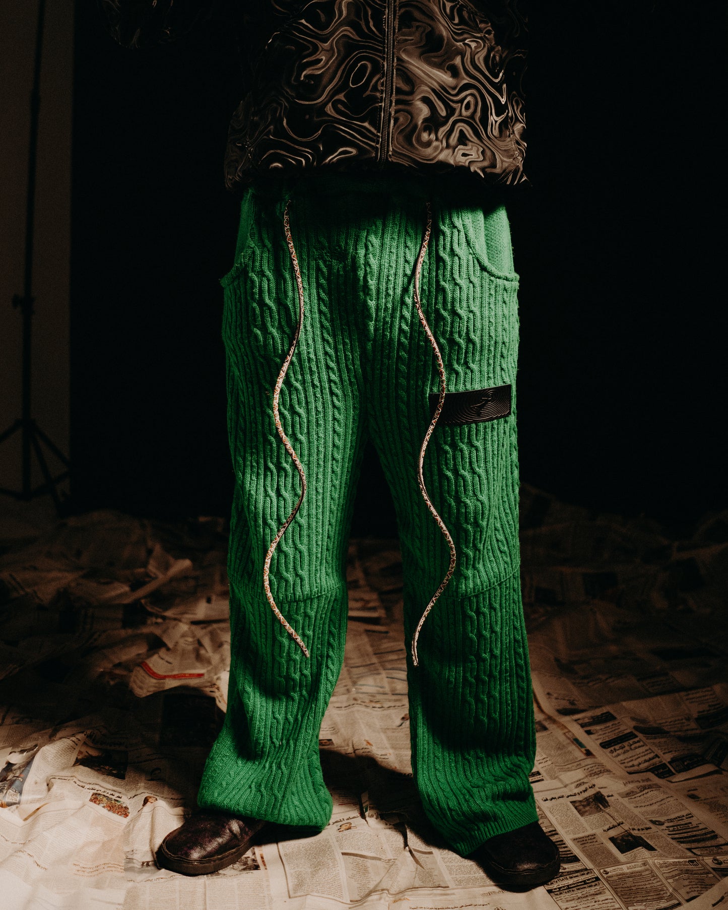 Green Knitted Pants