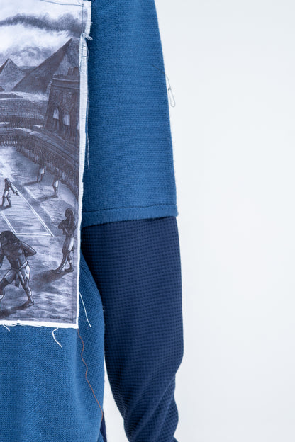 Pyramids Knitted Polo Biscuit Sleeves