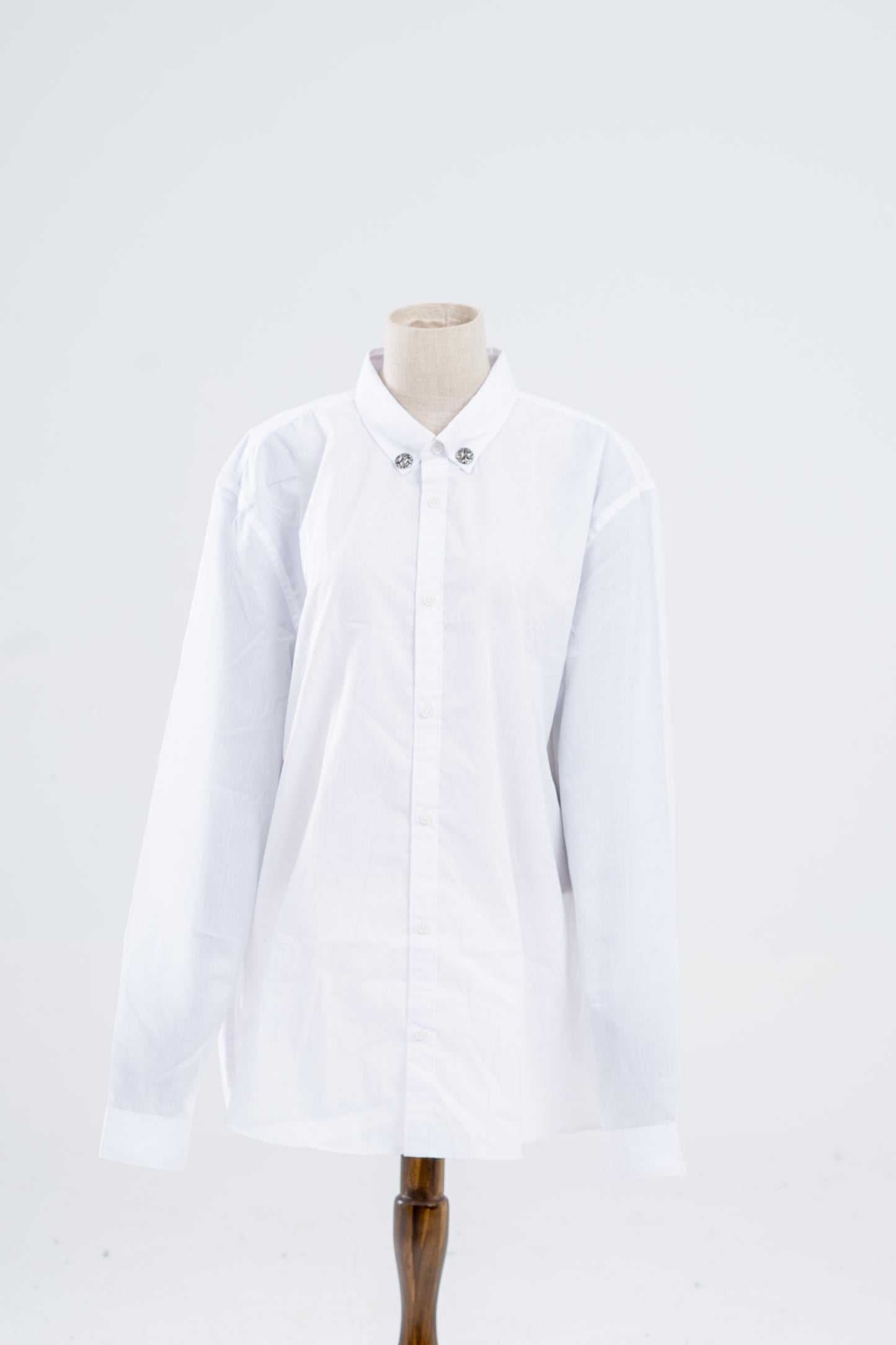 Brain Buttons White Shirt