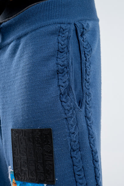 Knitted navy Shorts