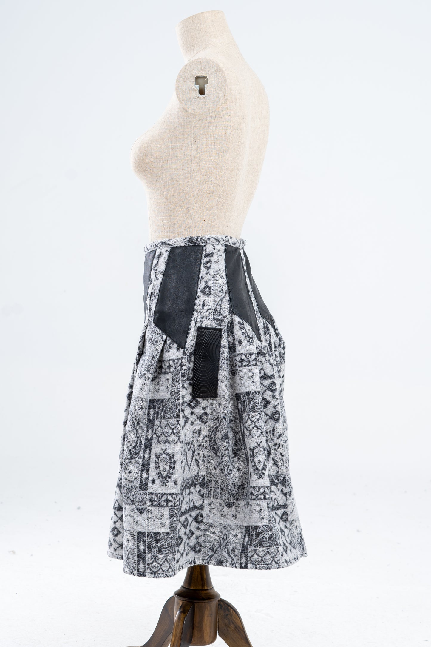 Gray Patterned Skirt