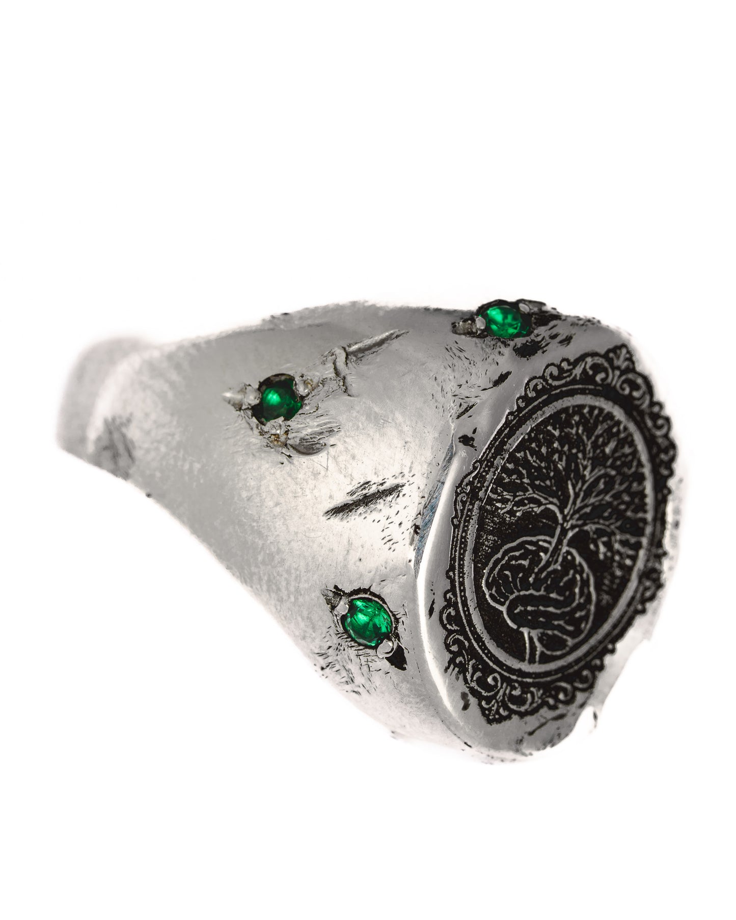 Emerald Branch Ring