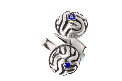 Sapphire Spark Cortex Cufflinks