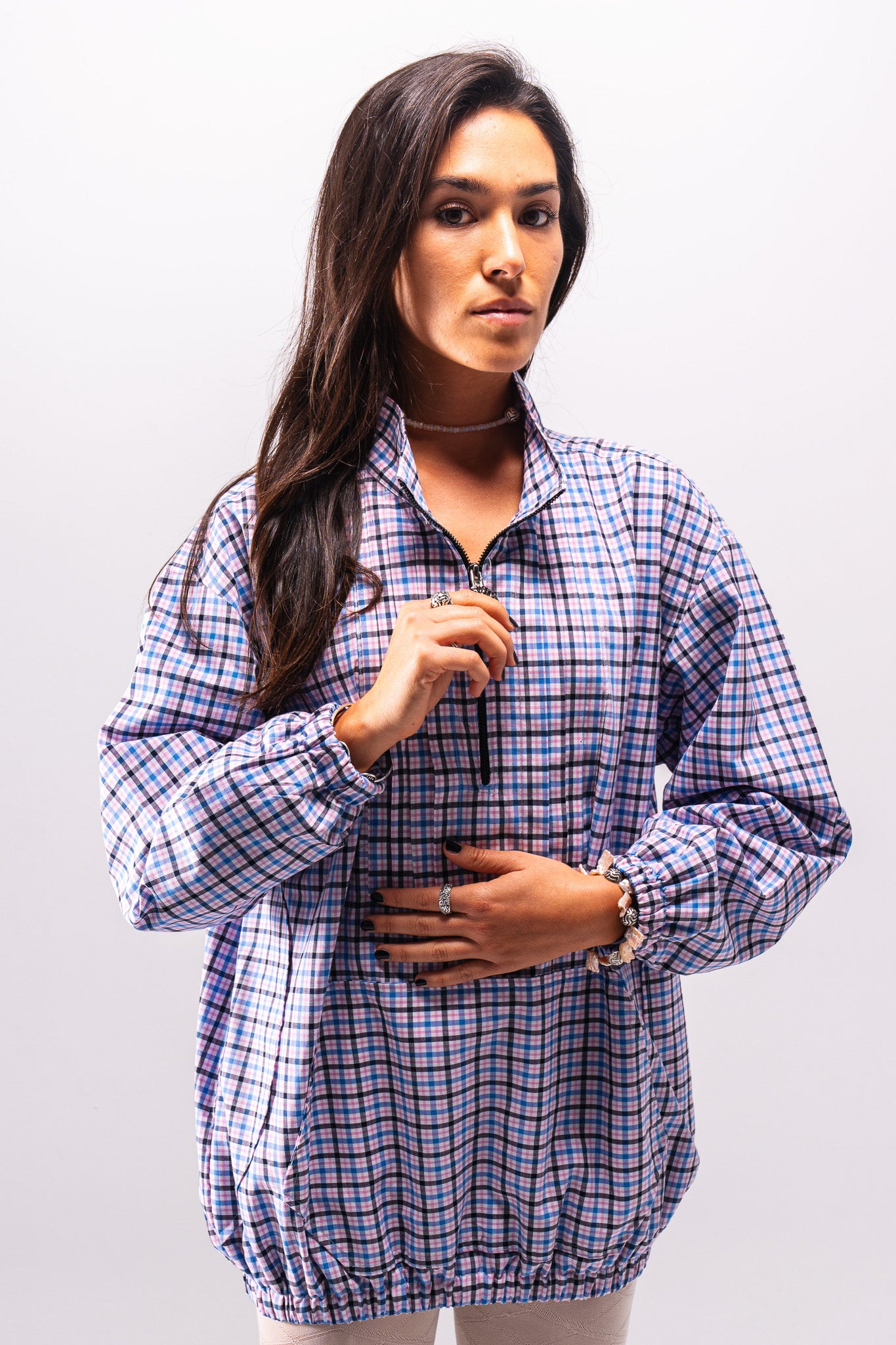Silent Pleats Quarter Zip