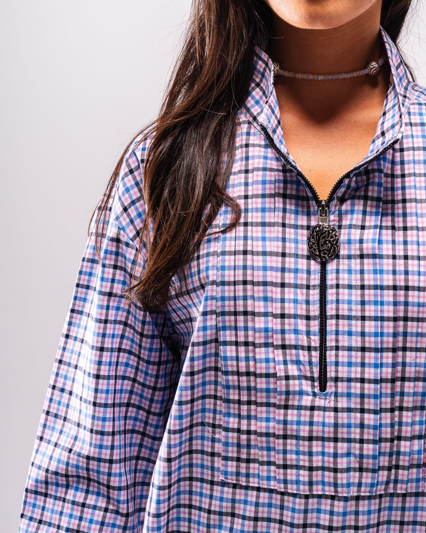 Silent Pleats Quarter Zip