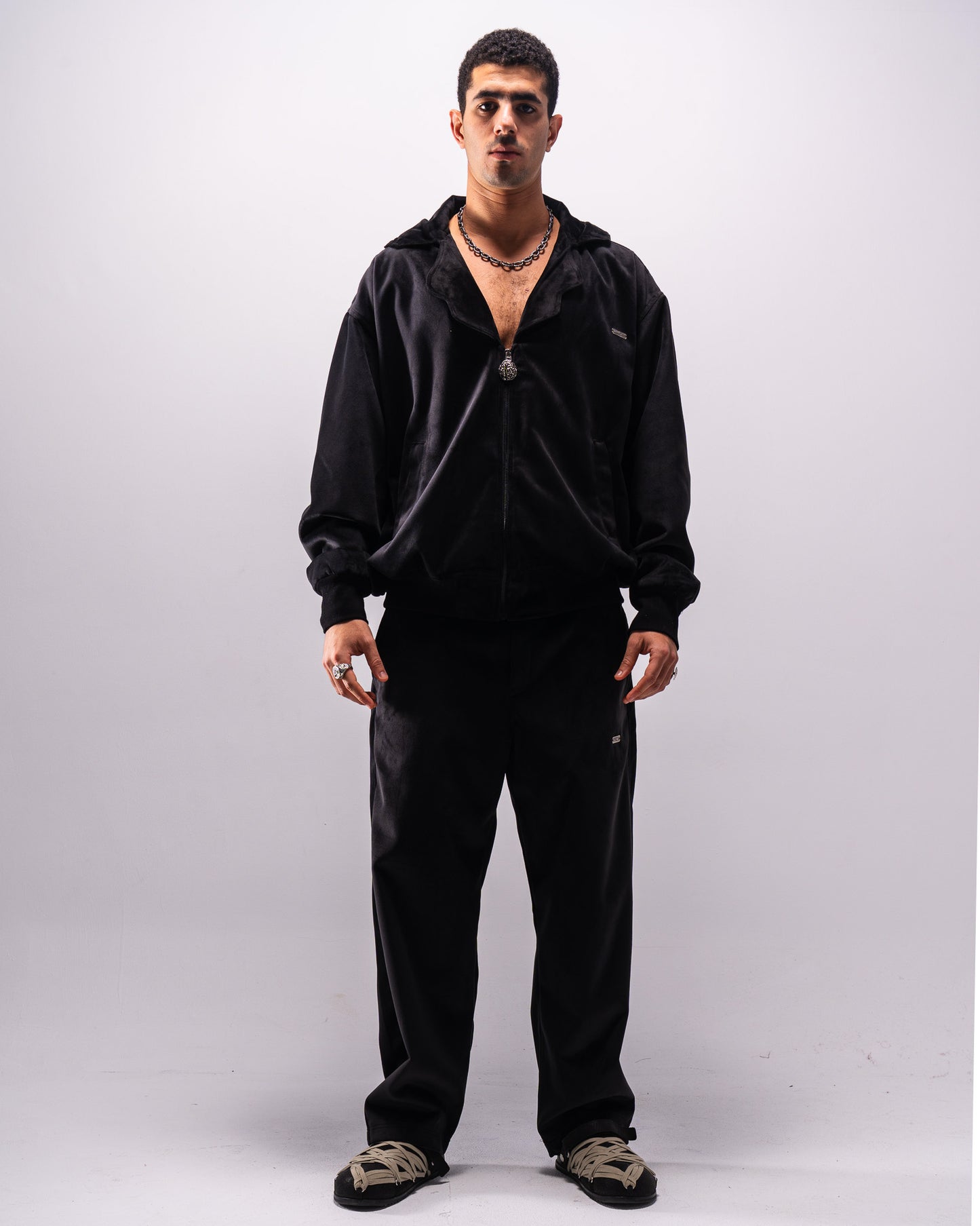 Cortex Collar Velour Zip-up