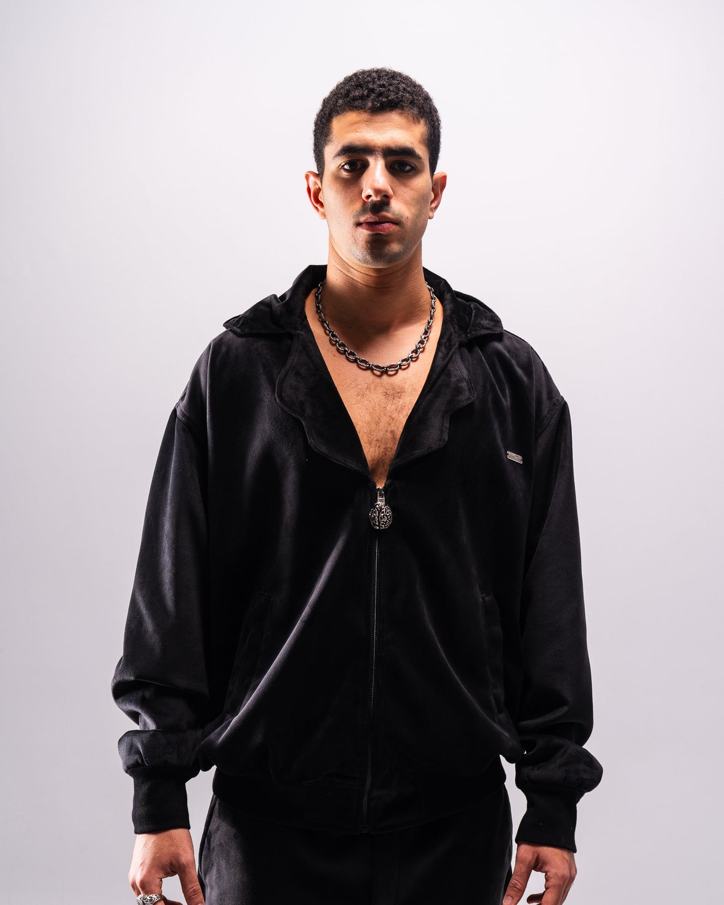 Cortex Collar Velour Zip-up