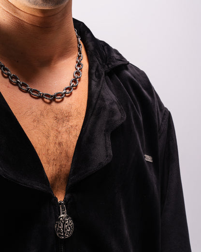 Cortex Collar Velour Zip-up