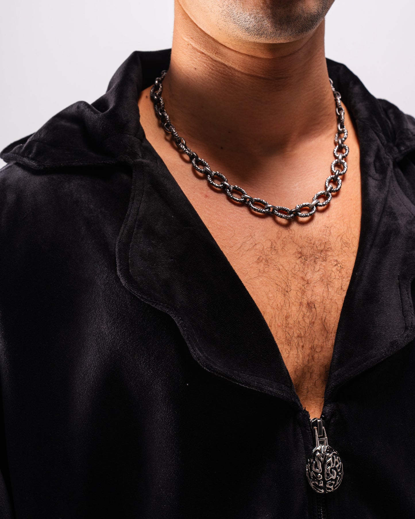 Cortex Collar Velour Zip-up