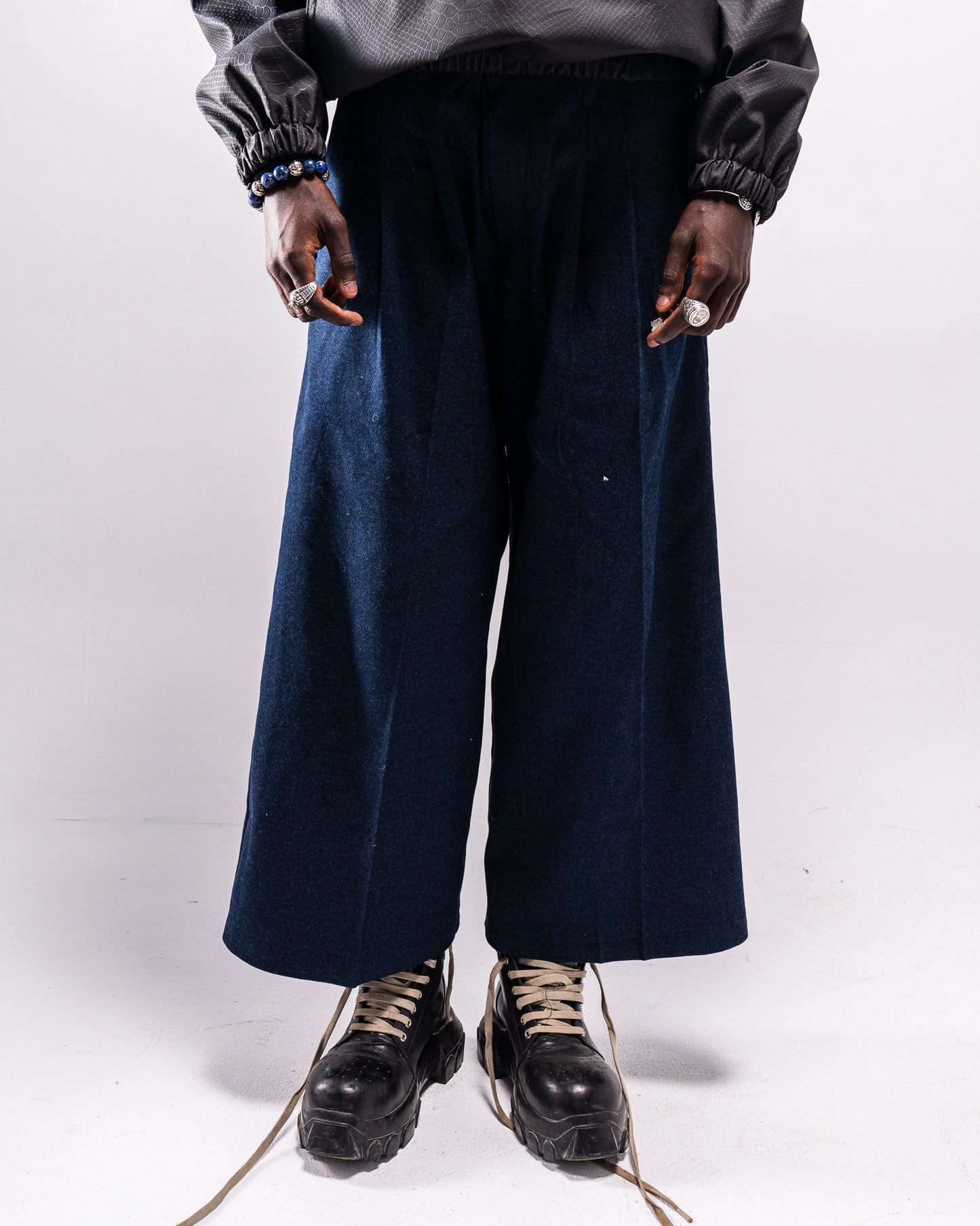 Flipped Denim Wide Pants