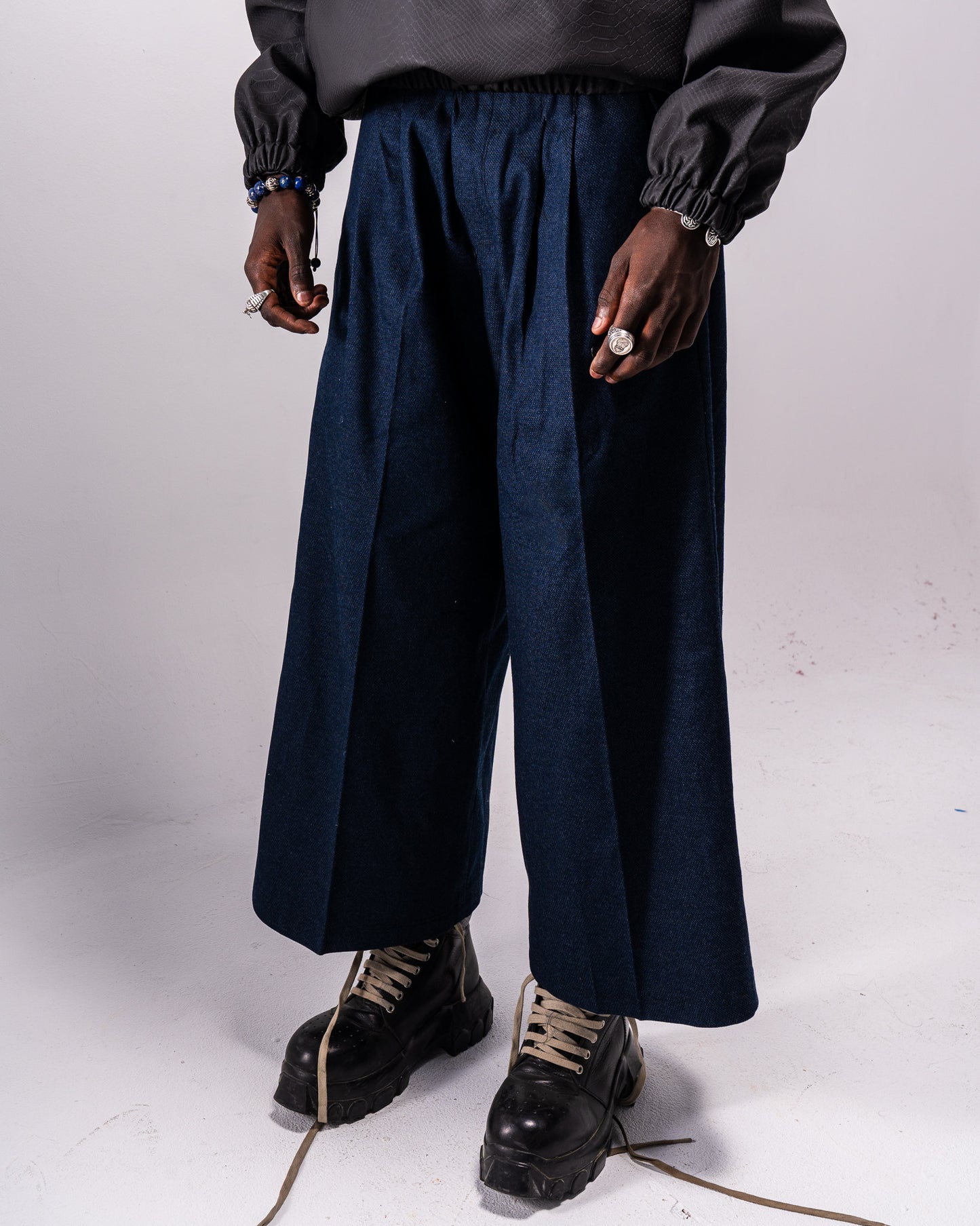 Flipped Denim Wide Pants