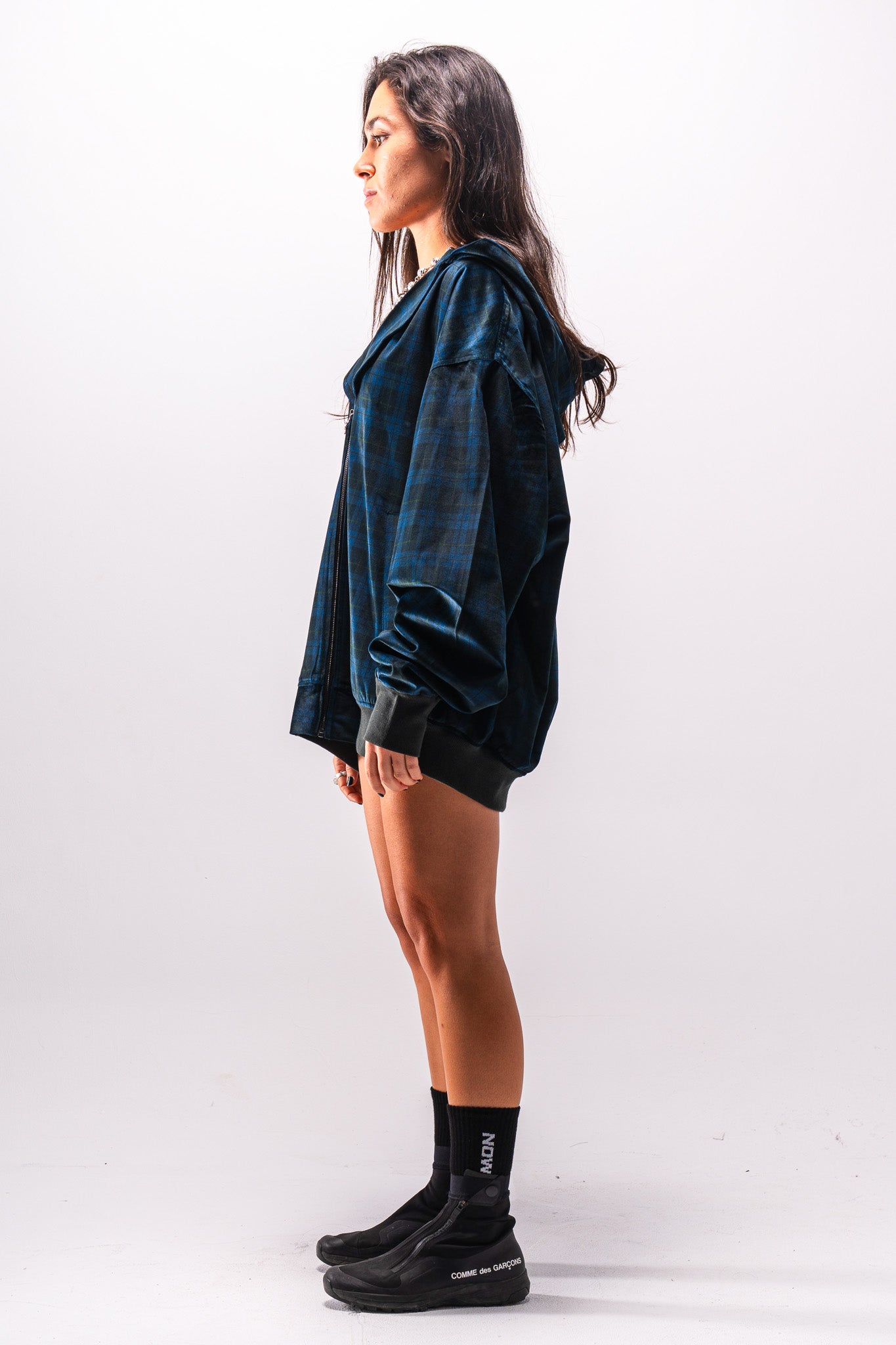 Cortex Collar Velvet Zip-up