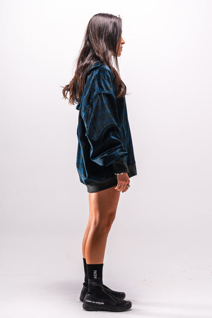 Cortex Collar Velvet Zip-up
