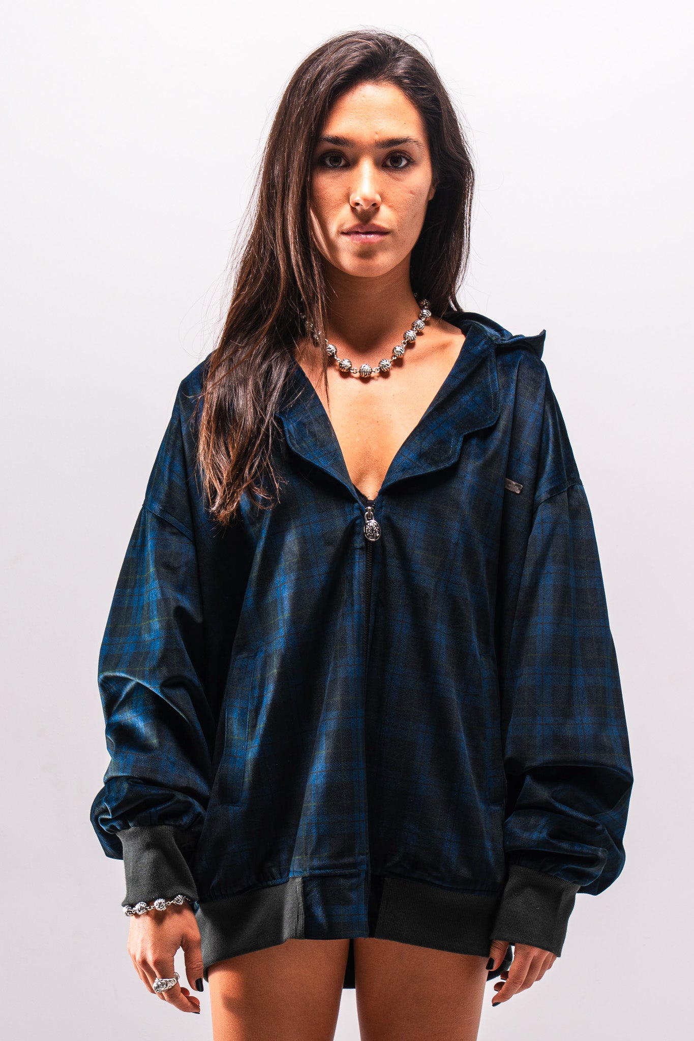 Cortex Collar Velvet Zip-up