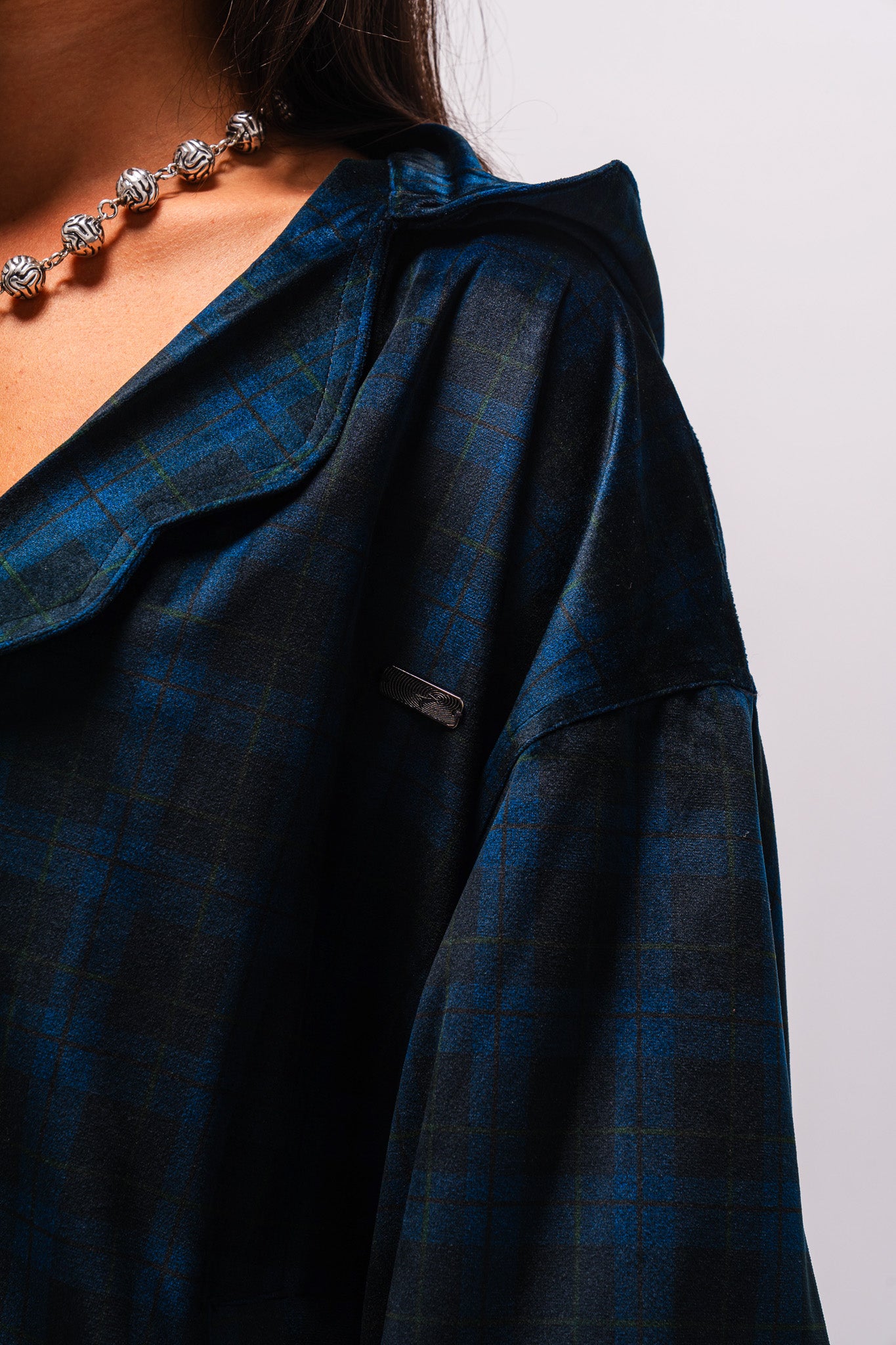 Cortex Collar Velvet Zip-up