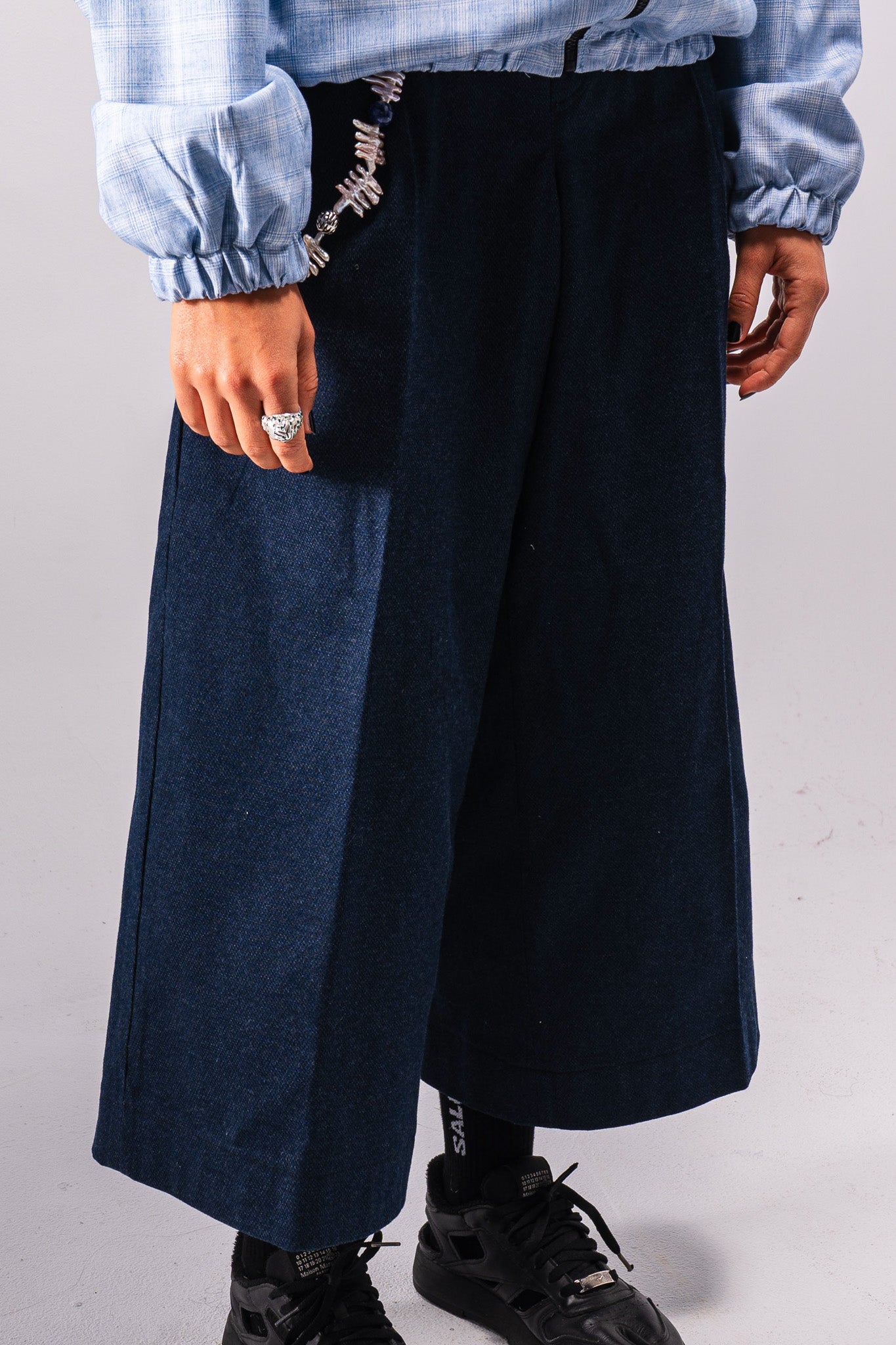 Flipped Denim Wide Pants