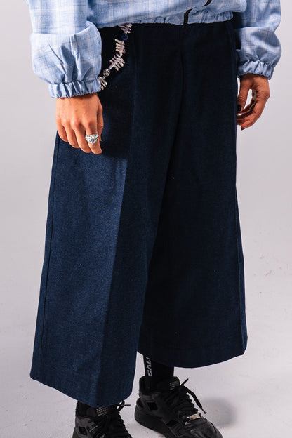 Flipped Denim Wide Pants