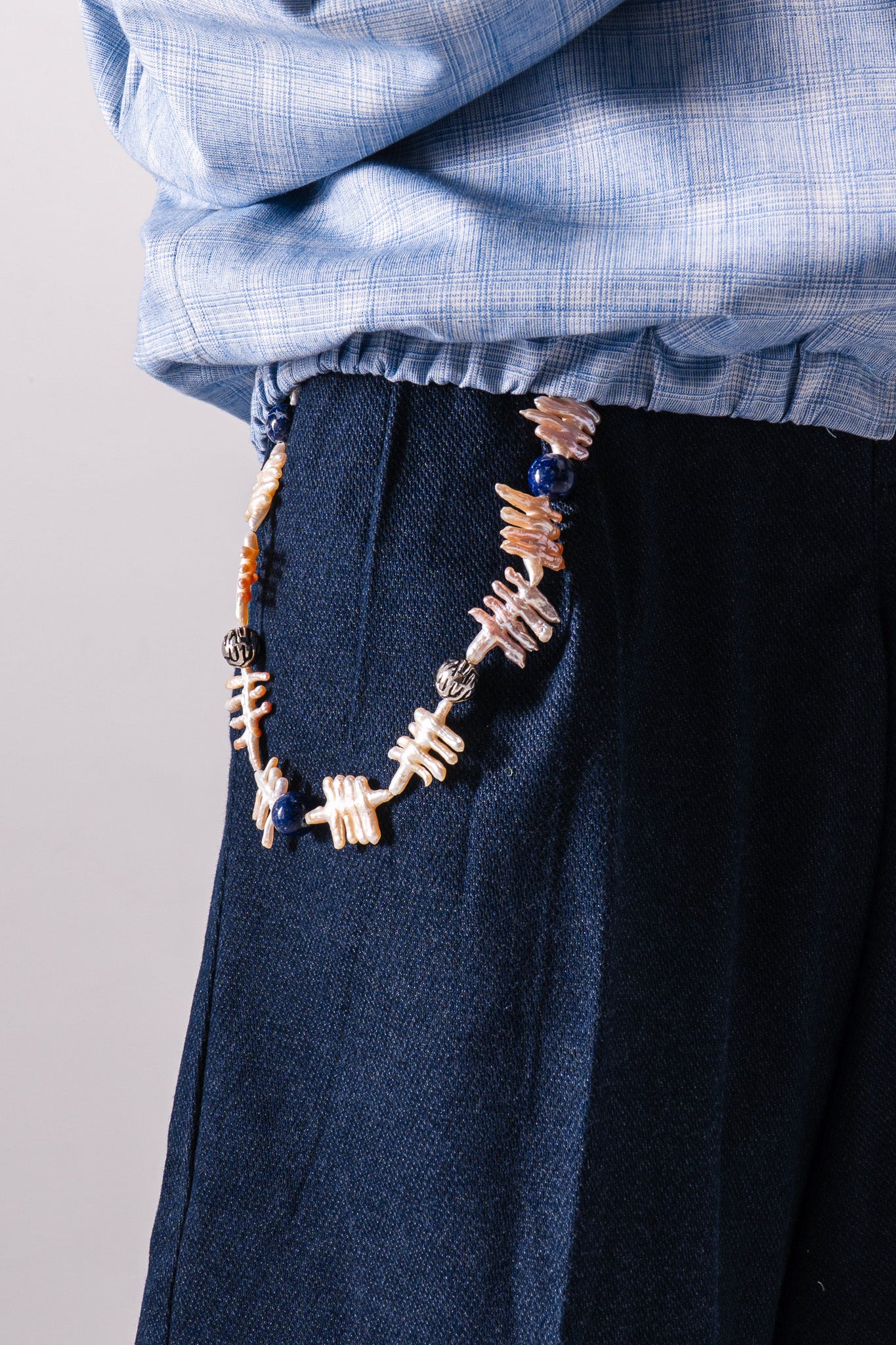 Flipped Denim Wide Pants
