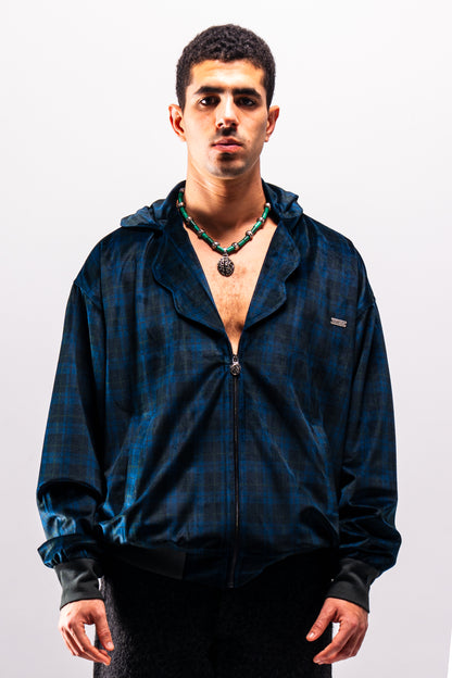 Cortex Collar Velvet Zip-up