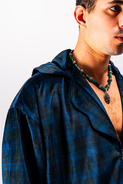 Cortex Collar Velvet Zip-up