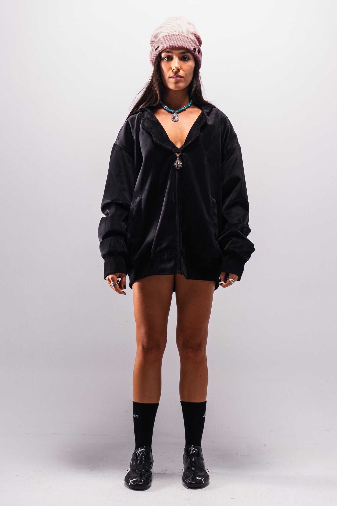 Cortex Collar Velour Zip-up
