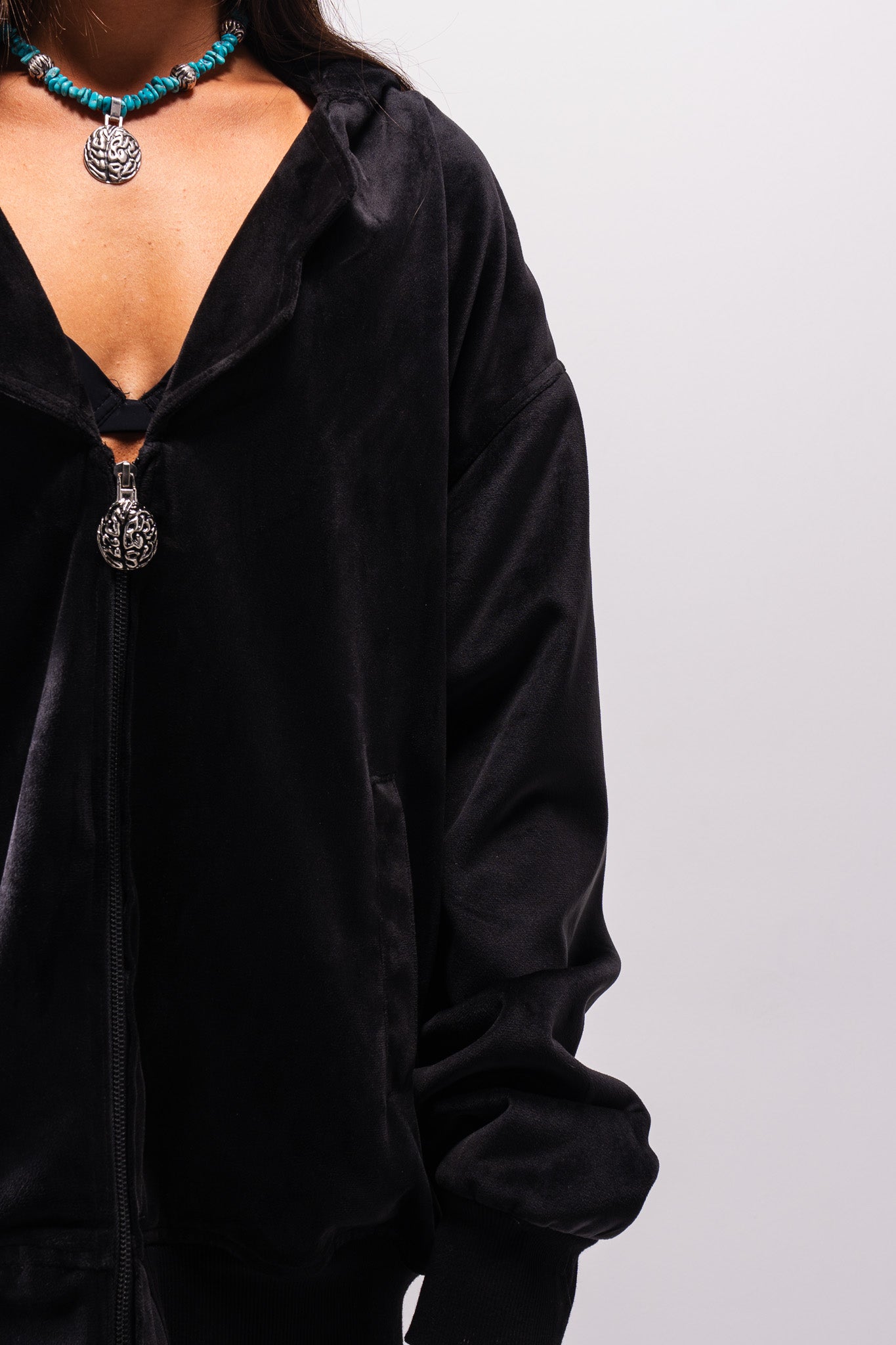 Cortex Collar Velour Zip-up