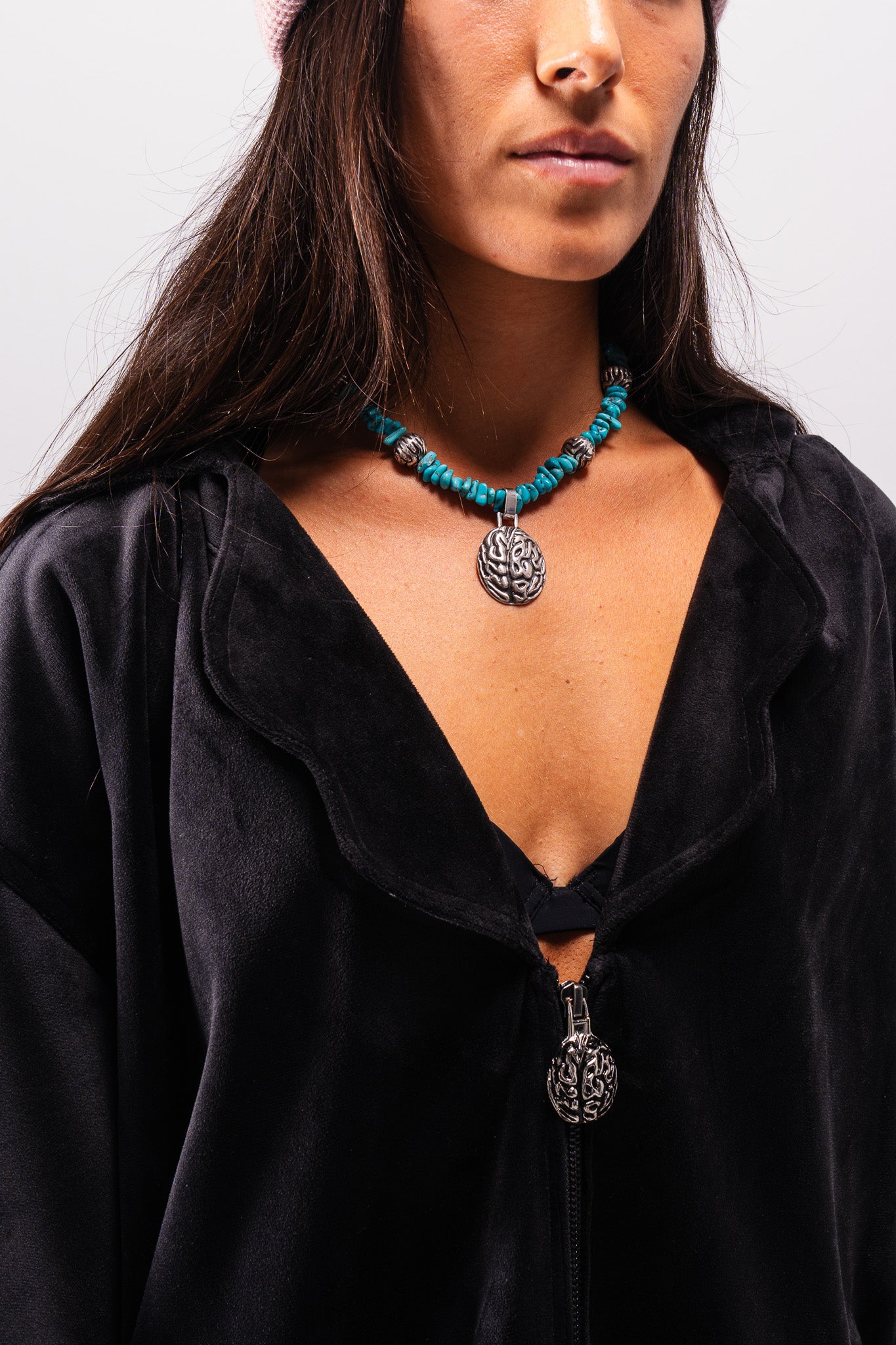 Cortex Collar Velour Zip-up