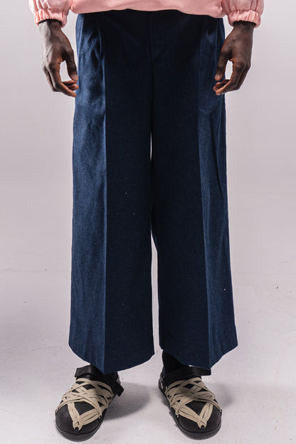 Flipped Denim Wide Pants