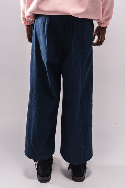 Flipped Denim Wide Pants