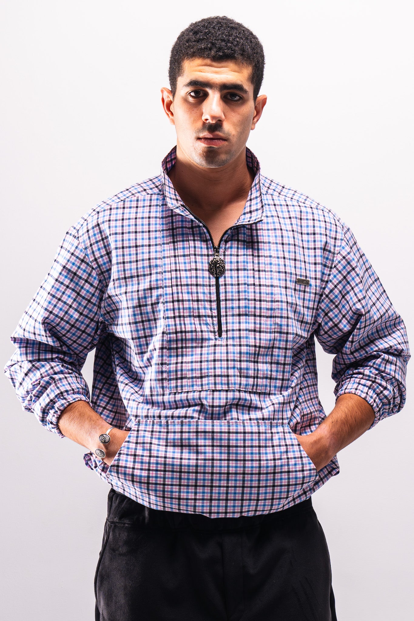 Silent Pleats Quarter Zip