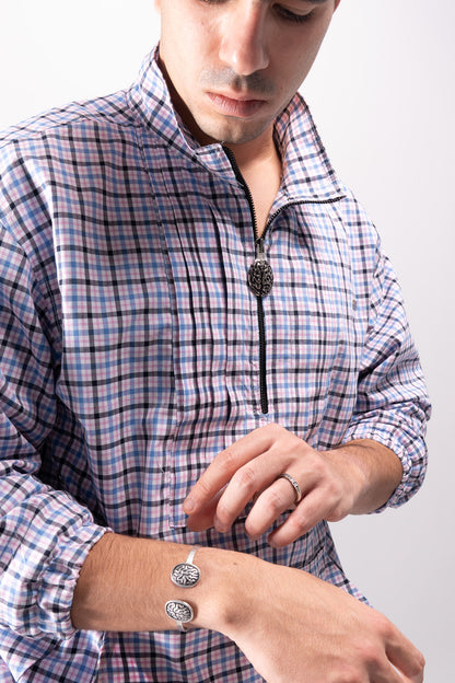 Silent Pleats Quarter Zip