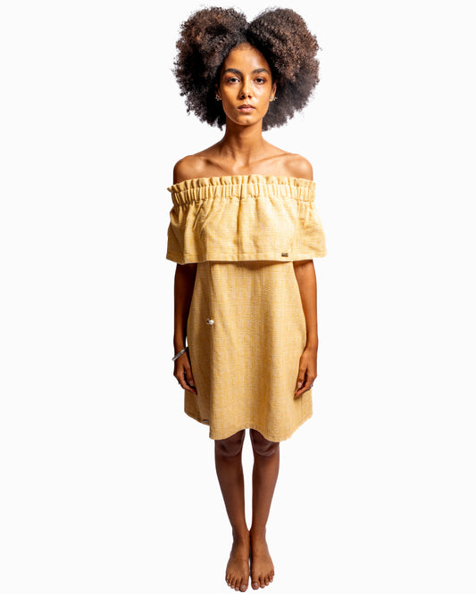 Shoulder drop dress