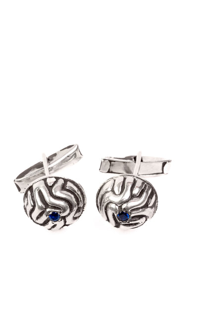 Sapphire Spark Cortex Cufflinks