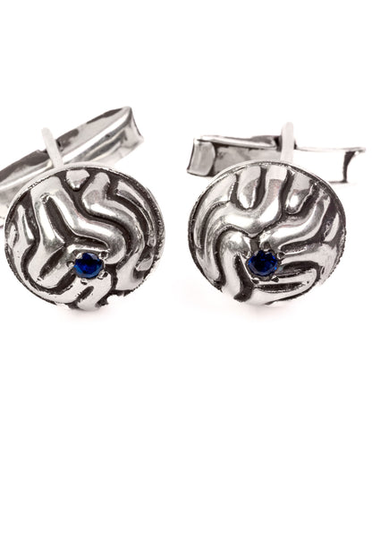 Sapphire Spark Cortex Cufflinks