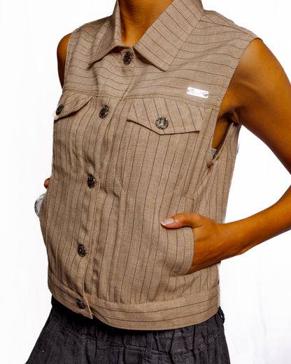 Pinstripe Vest