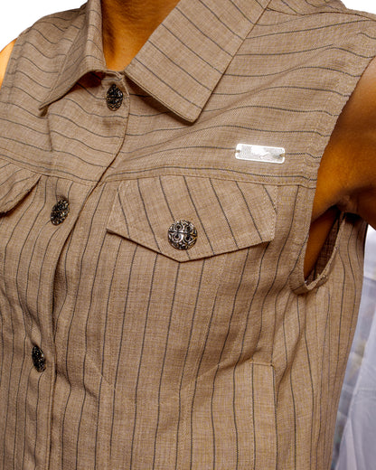 Pinstripe Vest